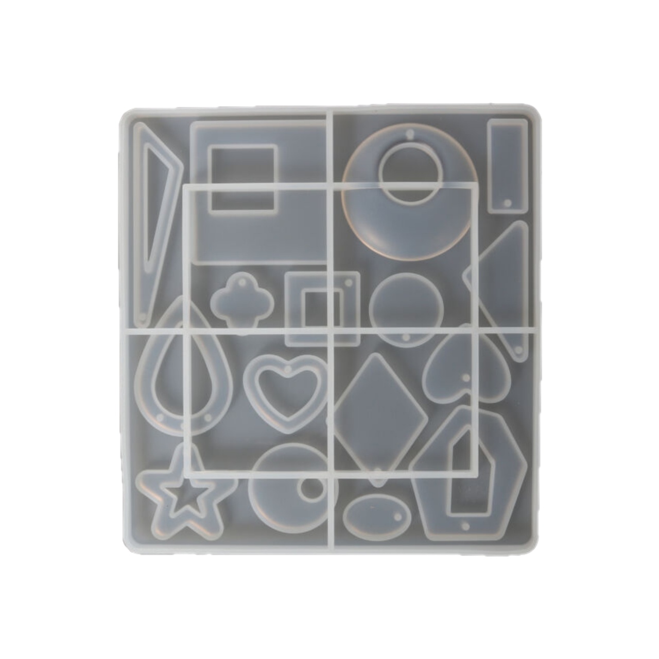 Forma profesionala din silicon transparent - cercei geometrice